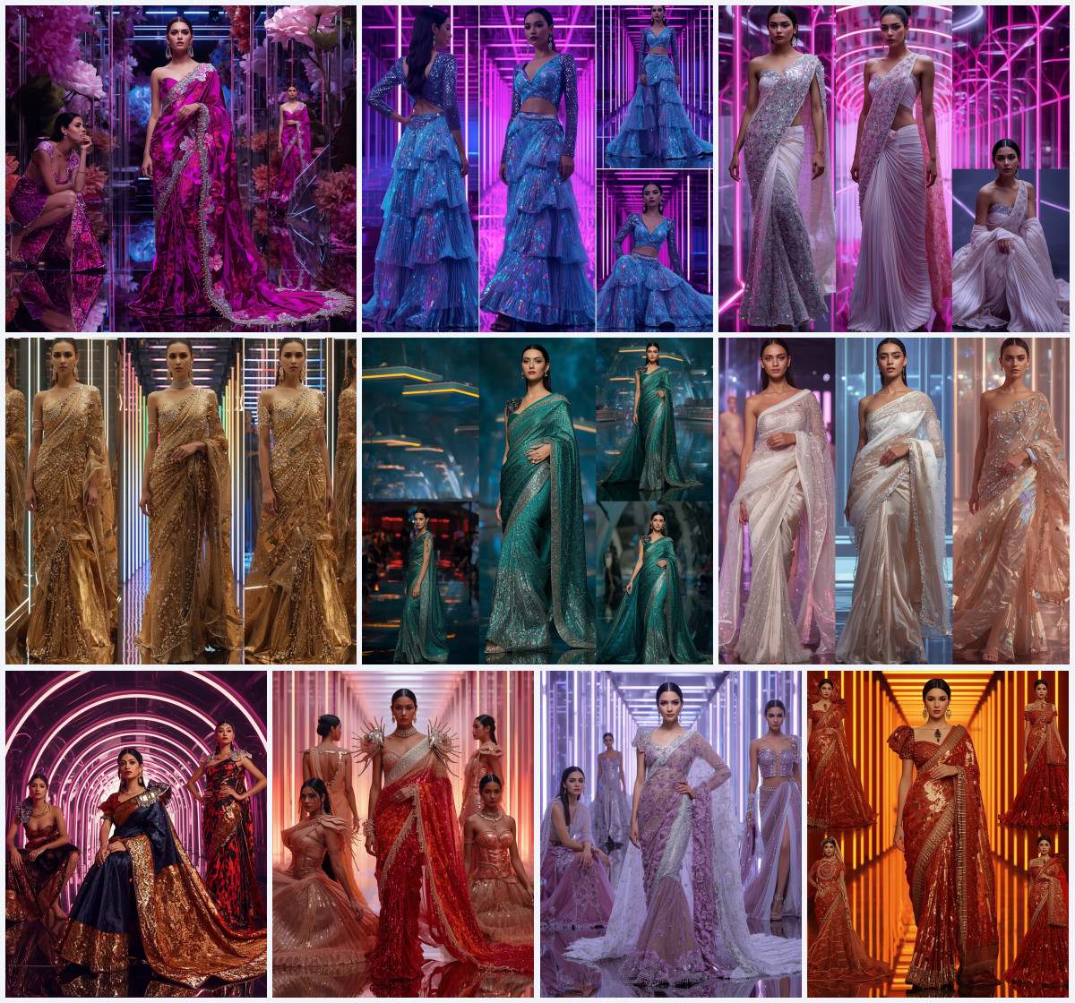 10+ Pre-Draped Saree Gown AI Prompts to Generate Elite Fashion Looks using Gemini, Grok, and ChatGPT